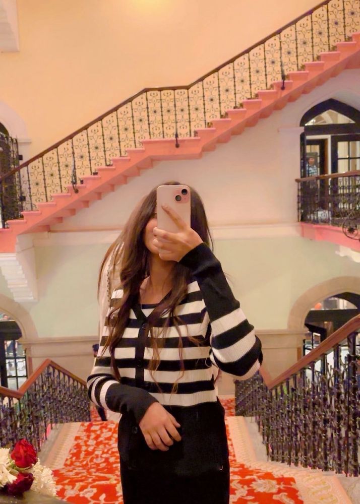 Chic Striped Cardigan Sweater