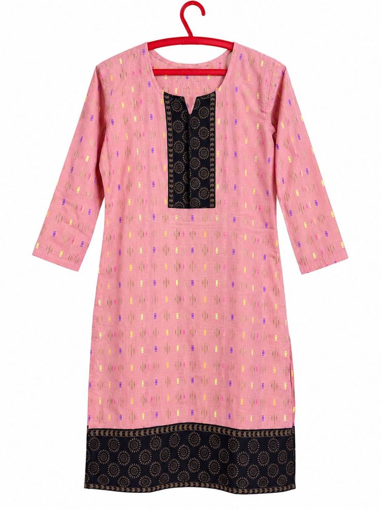 Pink Printed Kurta