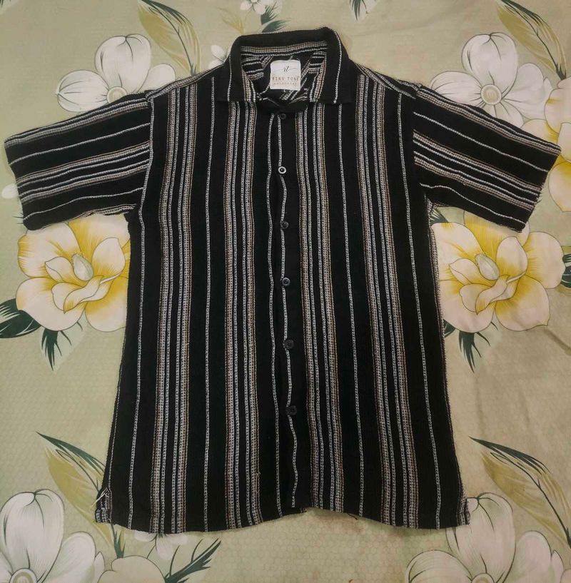 Men's Striped Short Sleeve Shirt