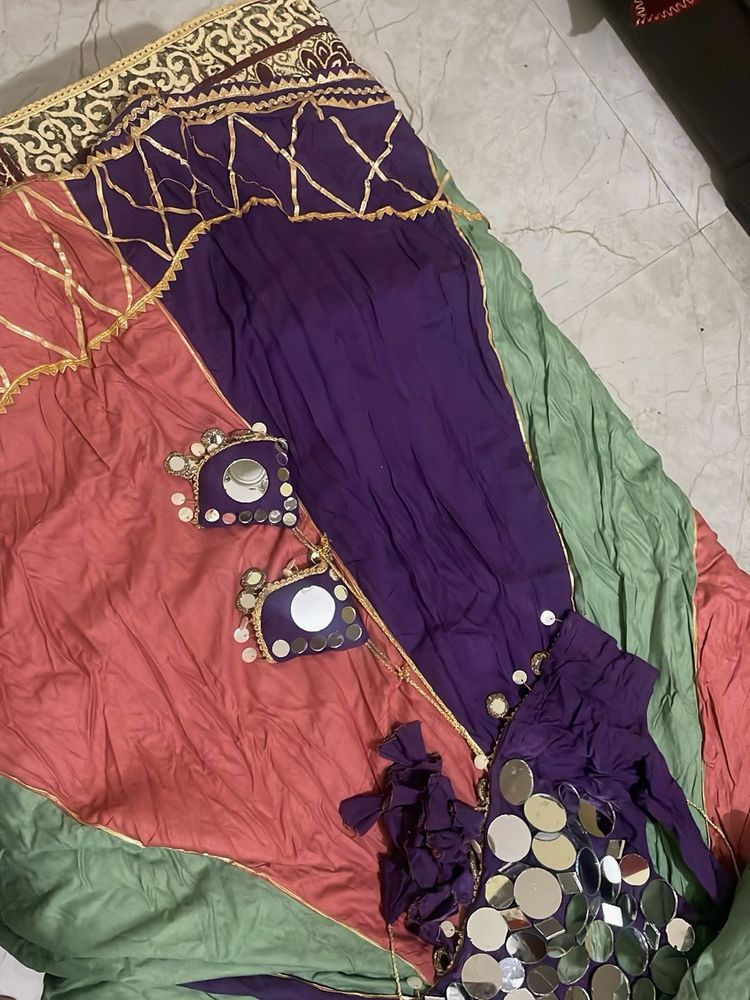 Boho Mirror Work Ethnic Skirt
