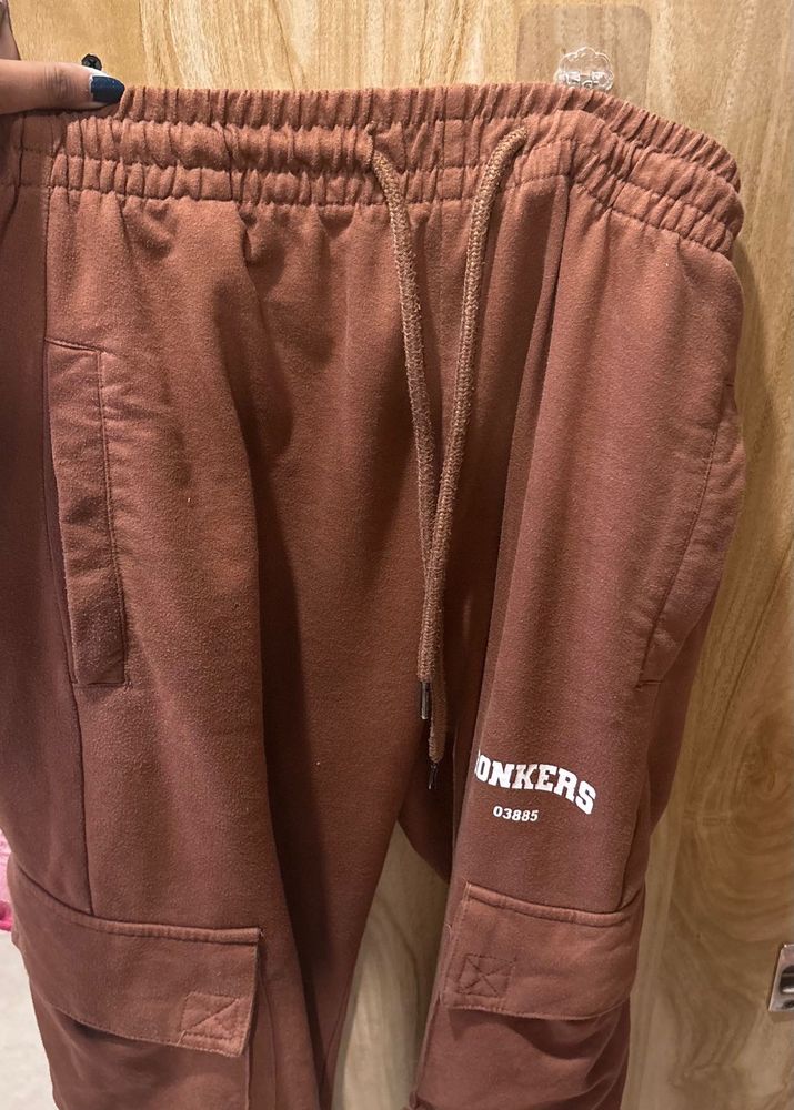 Brown Cargo Sweatpants