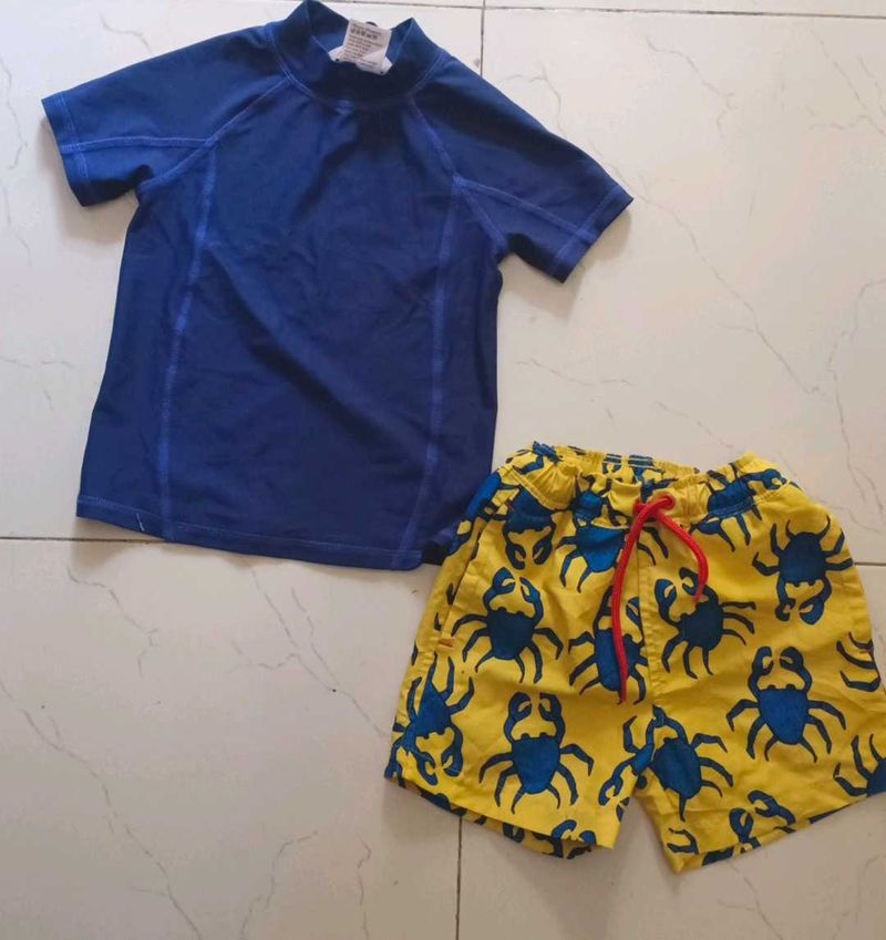 Cute Crab Swim Set for Boys
