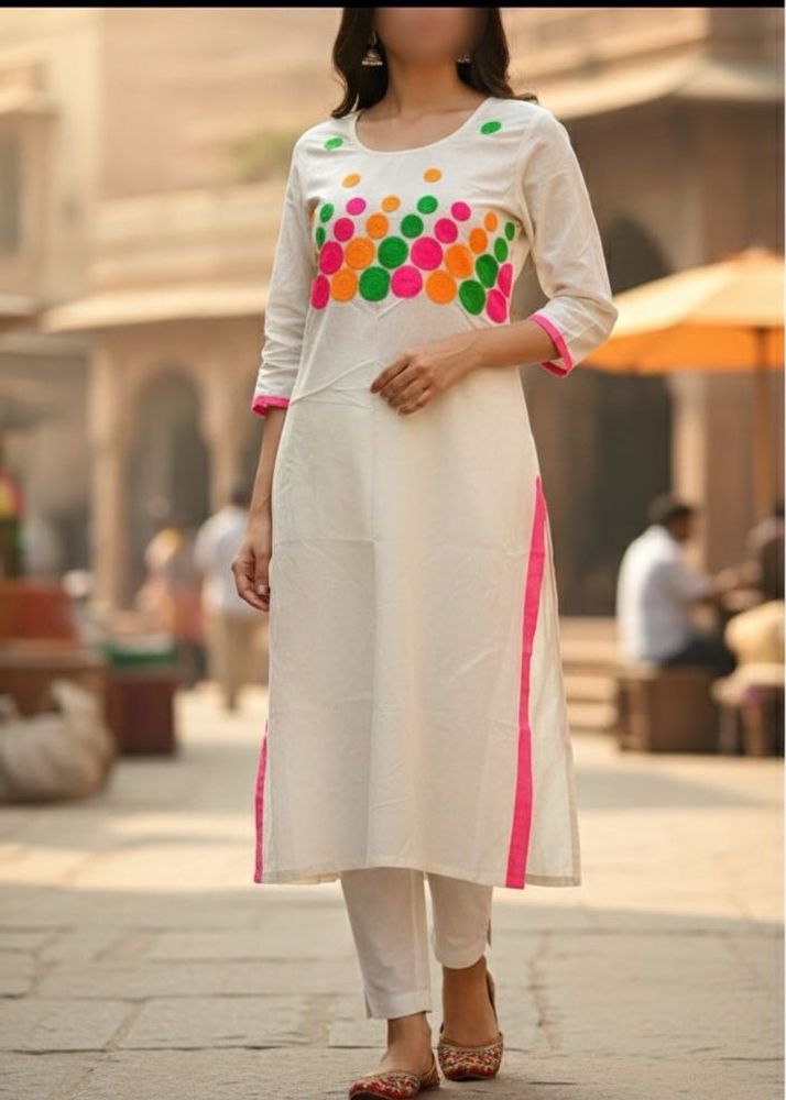 Shakumbhari Multicolor Thread Word Kurti