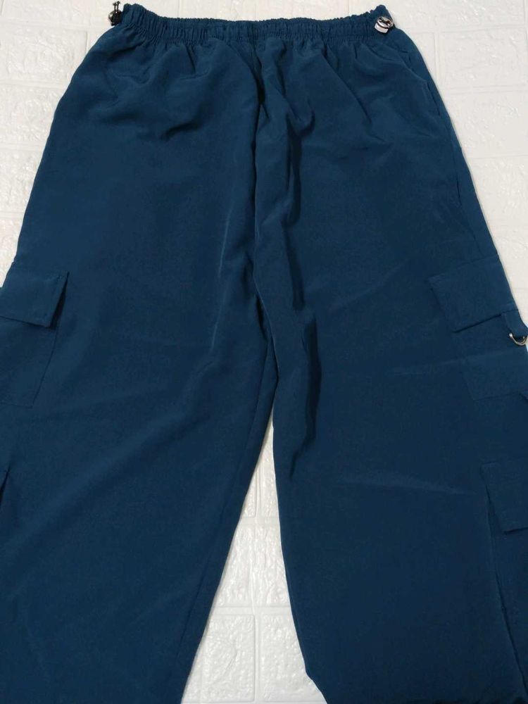 Loose Fit Cargo Pants - Teal