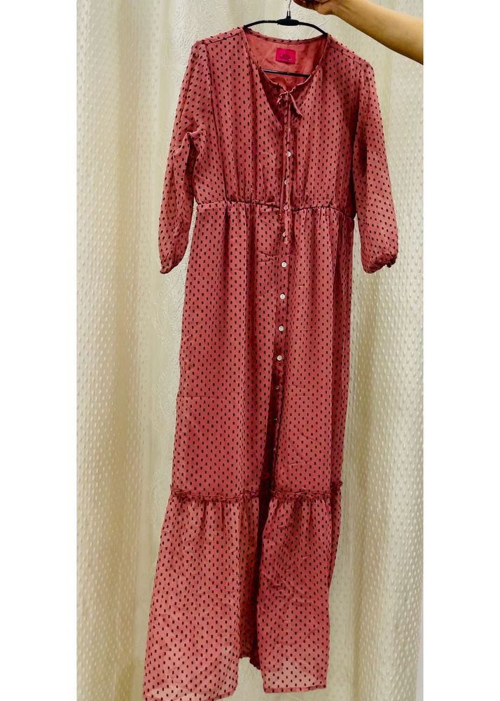 Chic Polka Dot Maxi Dress