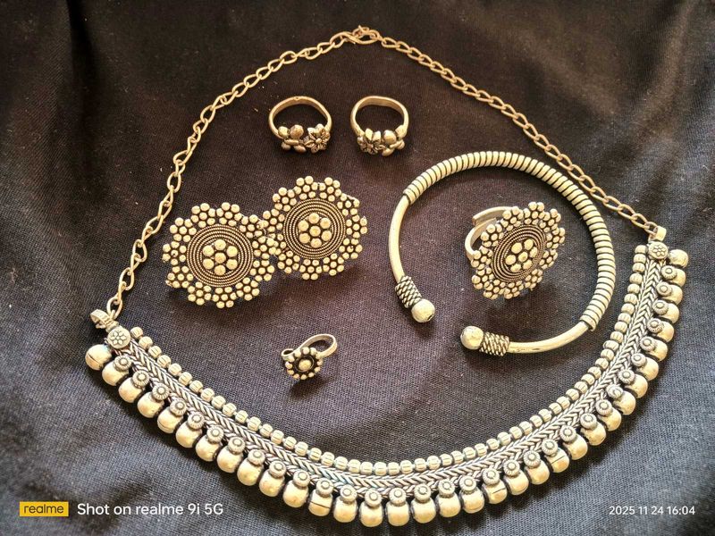 Oxidized Silver Jewelry Set