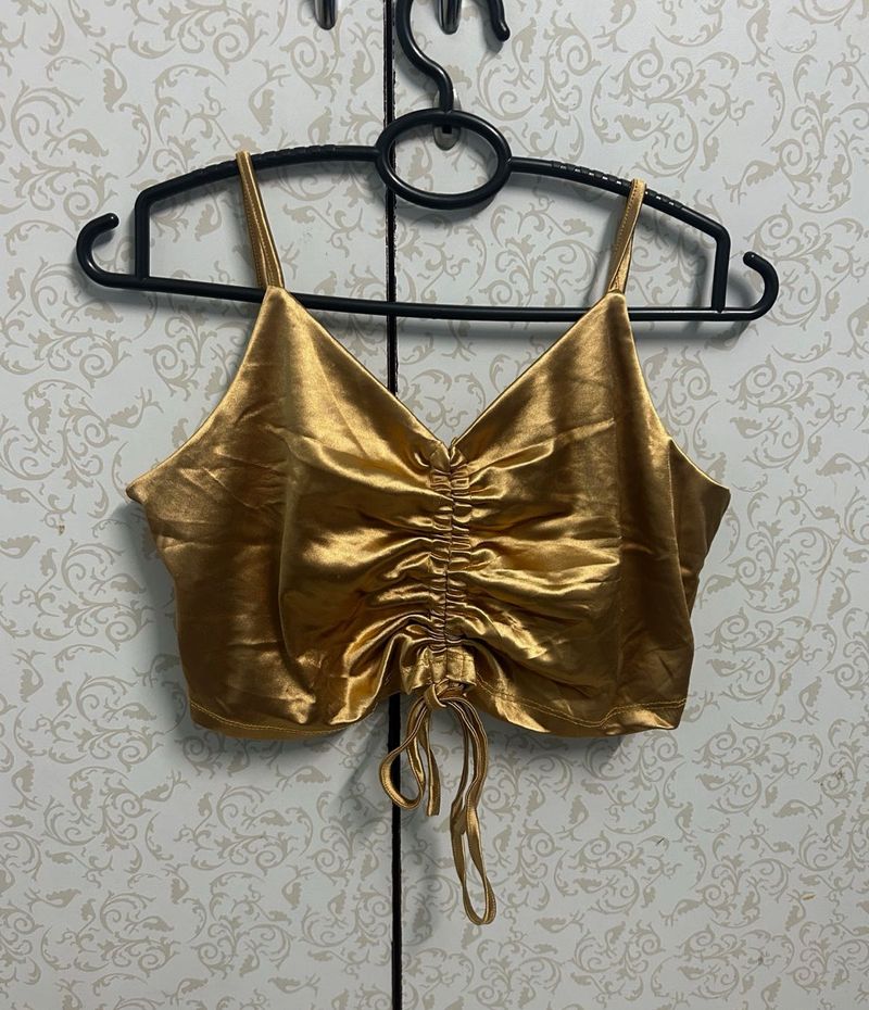 Imported Golden Ruched Cami Top😍