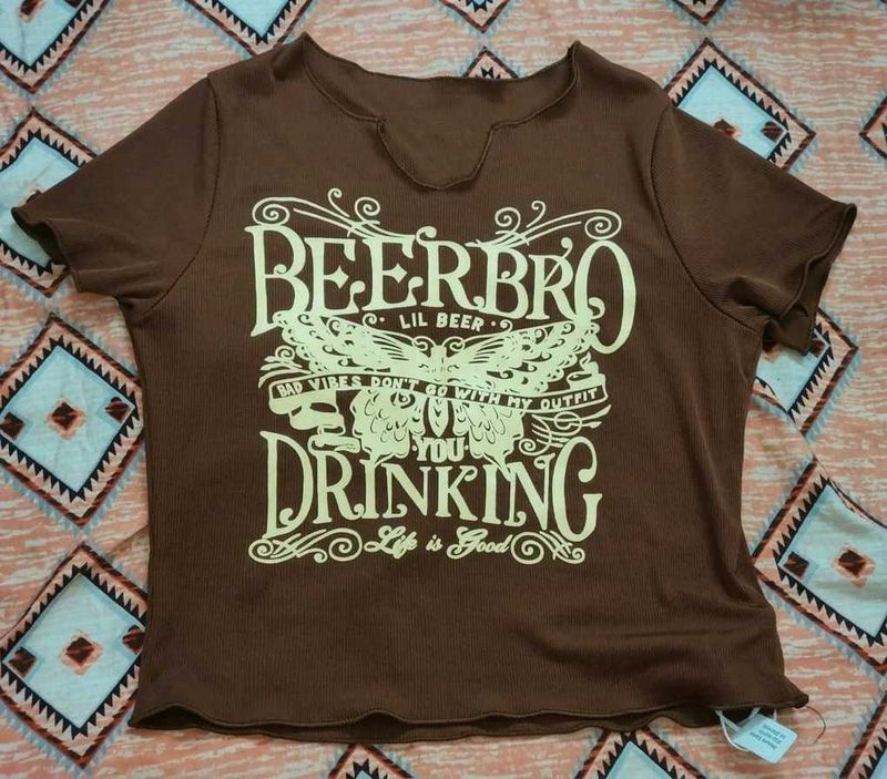 Brown "Beer Bro" Graphic Tee