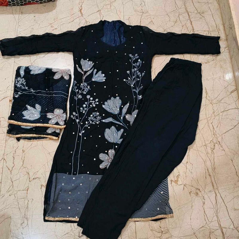 Navy Blue elegant kurta set