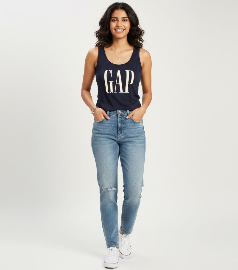 GAP Navy Blue Logo Tank Top