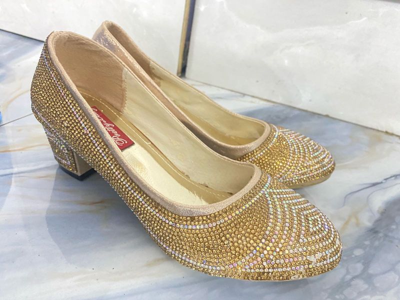 Sparkling Crystal Embellished Heels