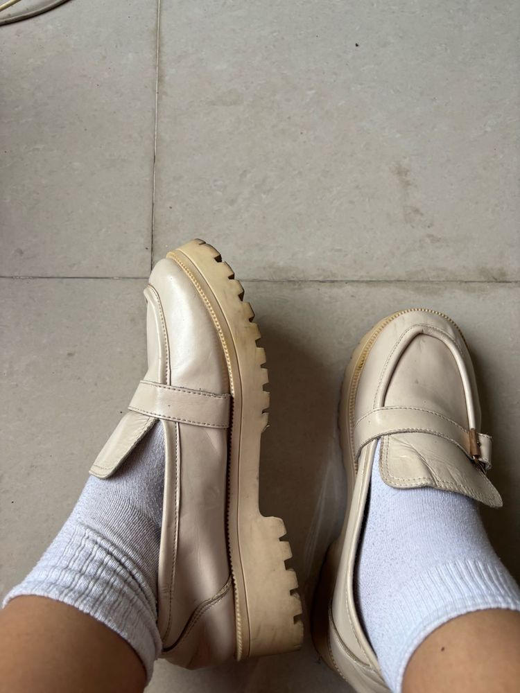 Cream Loafers