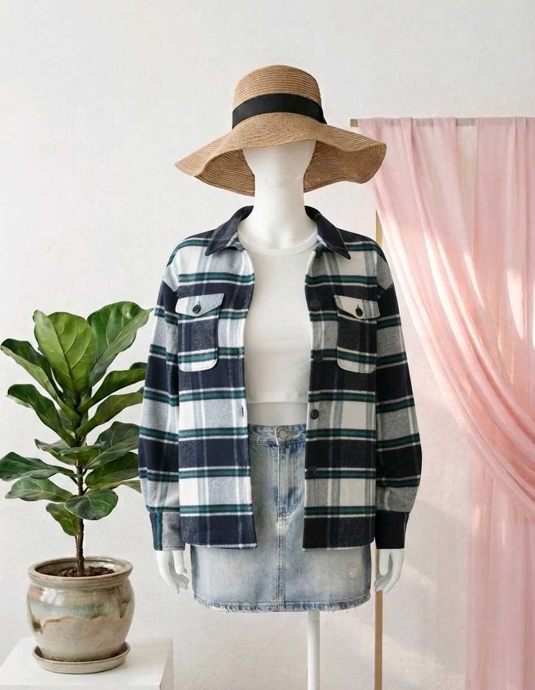 Plaid Overshirt - Stylish &amp; Cozy