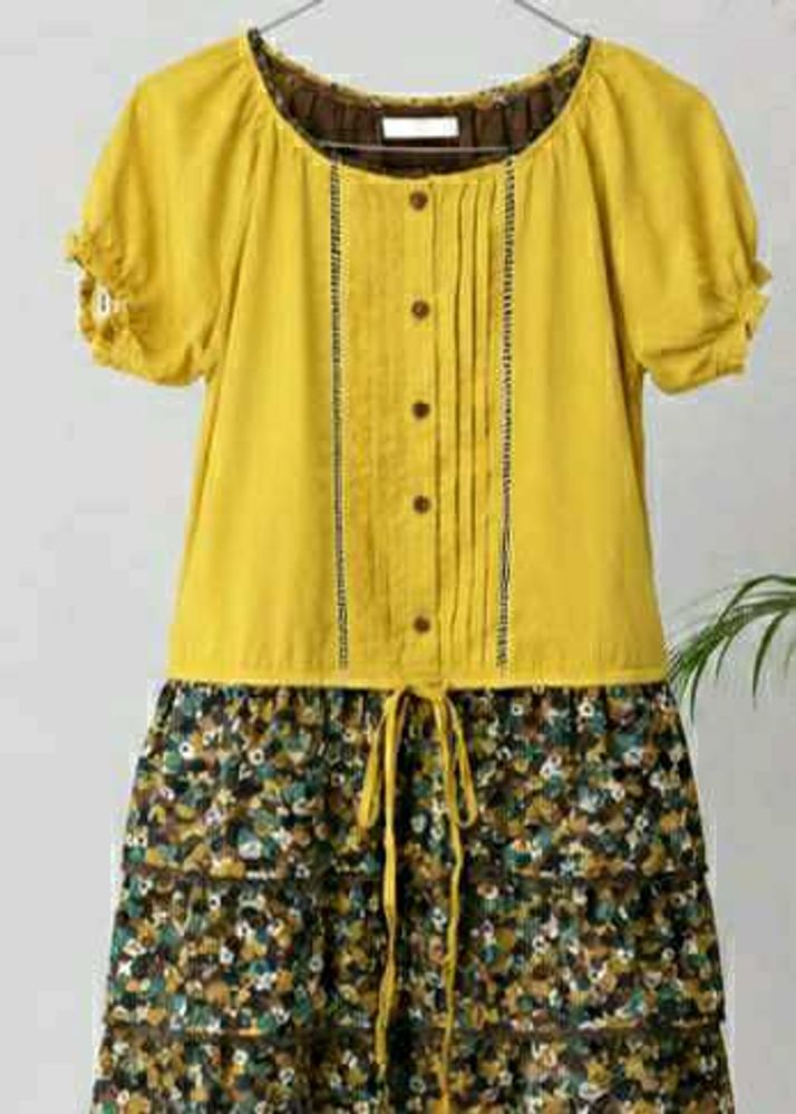 Yellow Floral Print dress