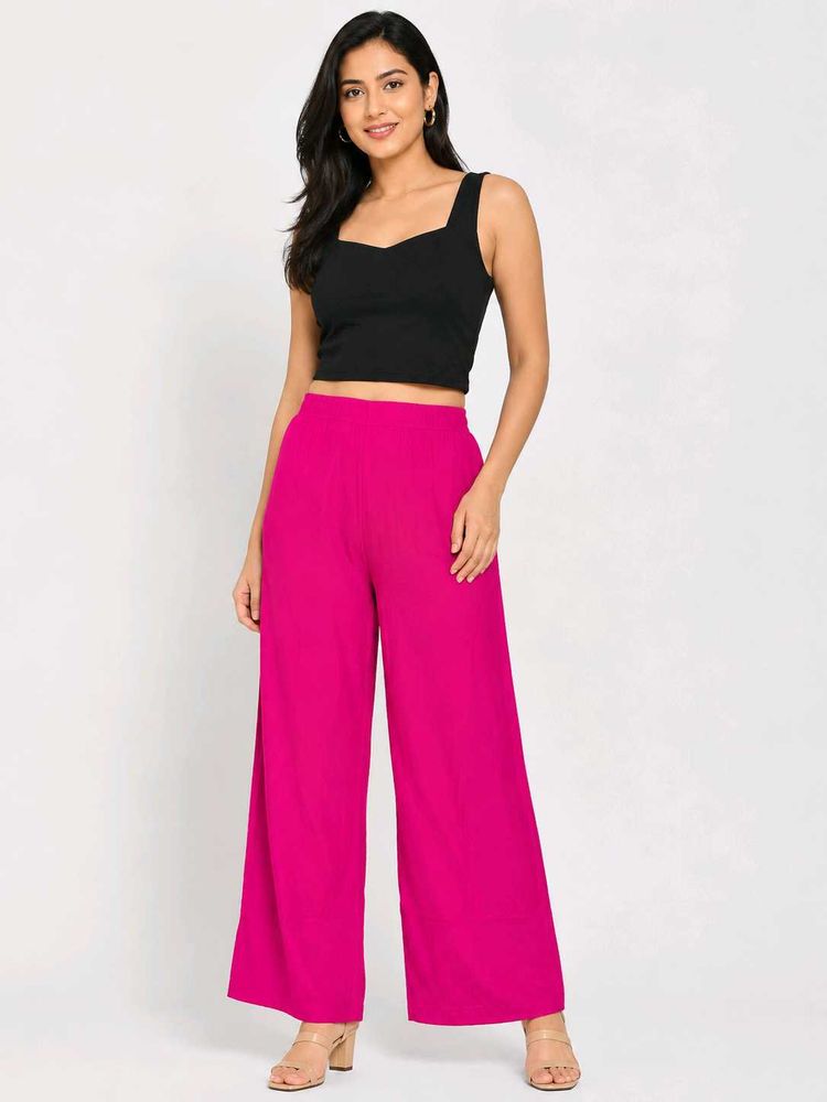 Vibrant Pink Palazzo Pants