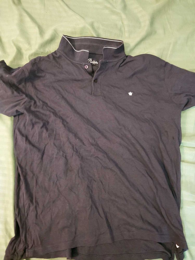 LOUIS PHILIPPE Men's Dark BLUE Polo Shirt