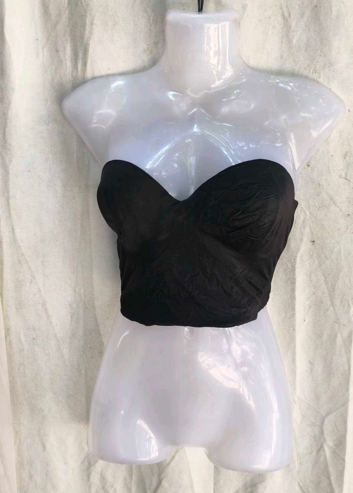 Black Strapless Corset Top