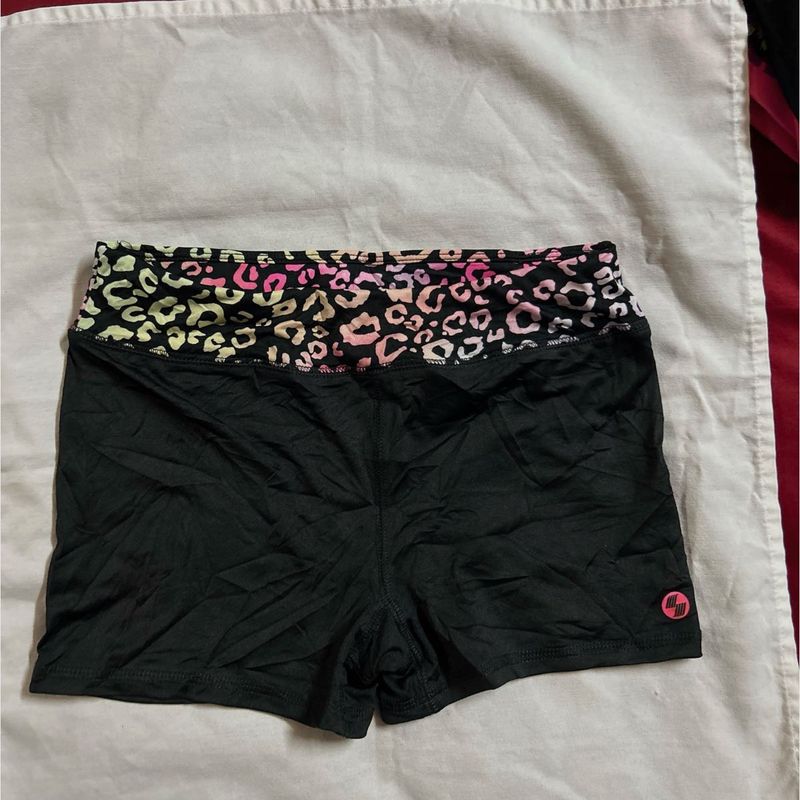 Stylish Black Leopard Print Shorts