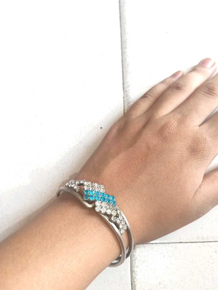 Sparkling Silver Bangle Bracelet