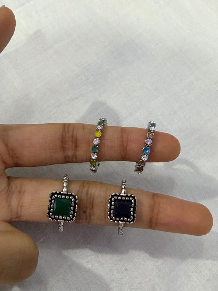 Set of 4 Ethnic Rings
