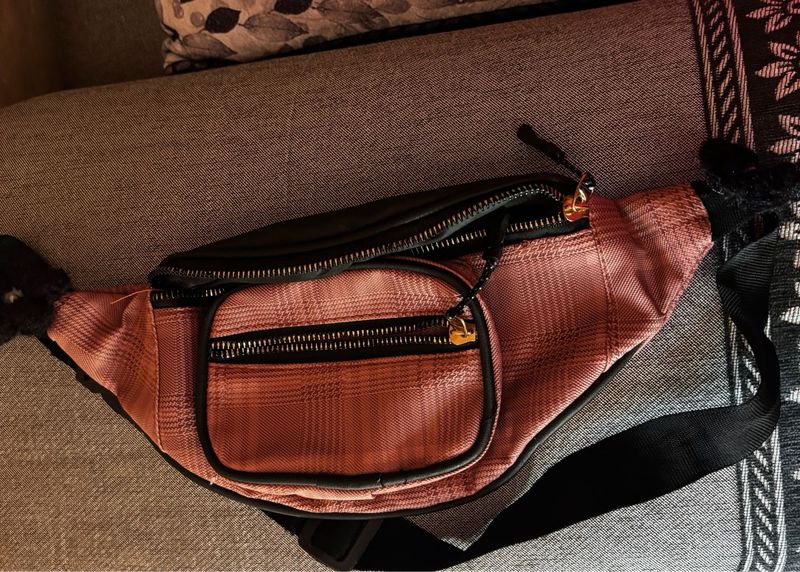 Stylish Pink Plaid Fanny Pack