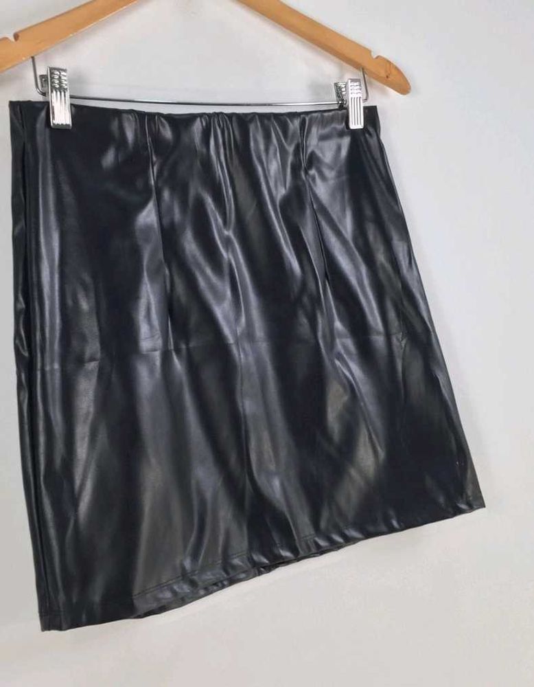 ASOS Black Faux Leather Mini Skirt