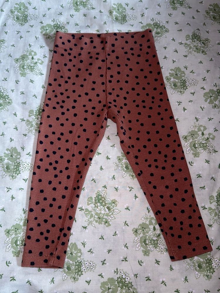 Brown Polka Dot Leggings