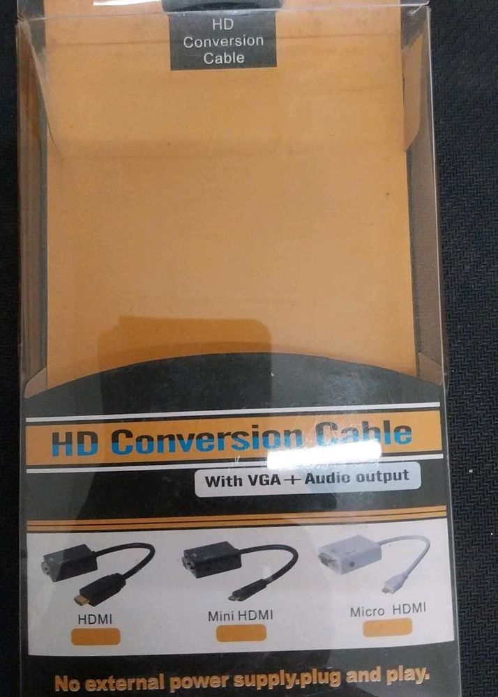 HD Conversion Cable with VGA + Audio Out