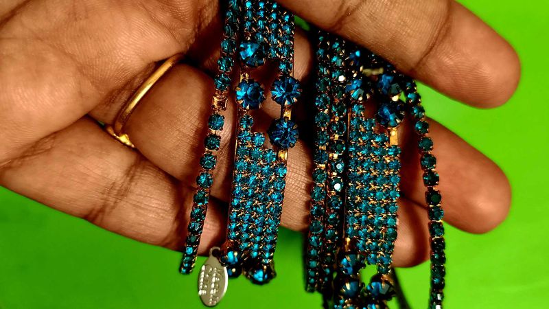 6 Blue Stone Bangles