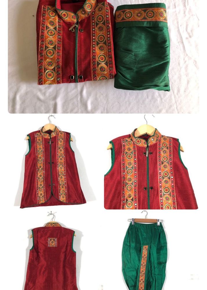 Kids Embroidered Kurta Set