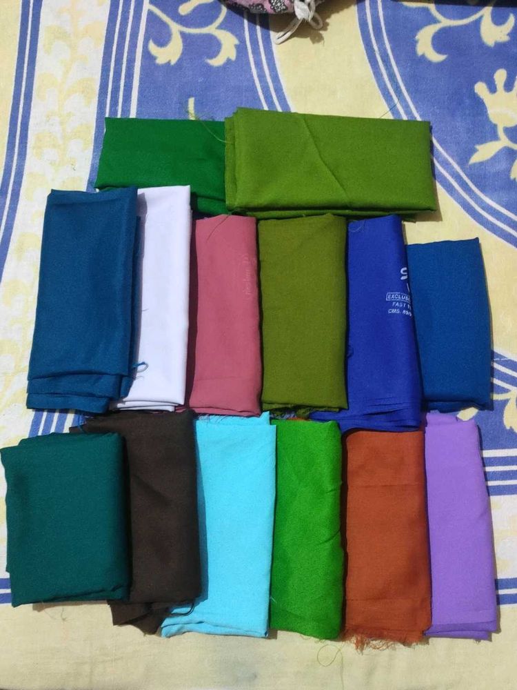 Assorted Fabric/blouse Pieces(14)