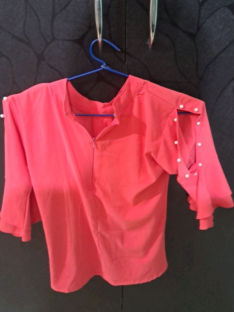 Neon Pink Fancy Top