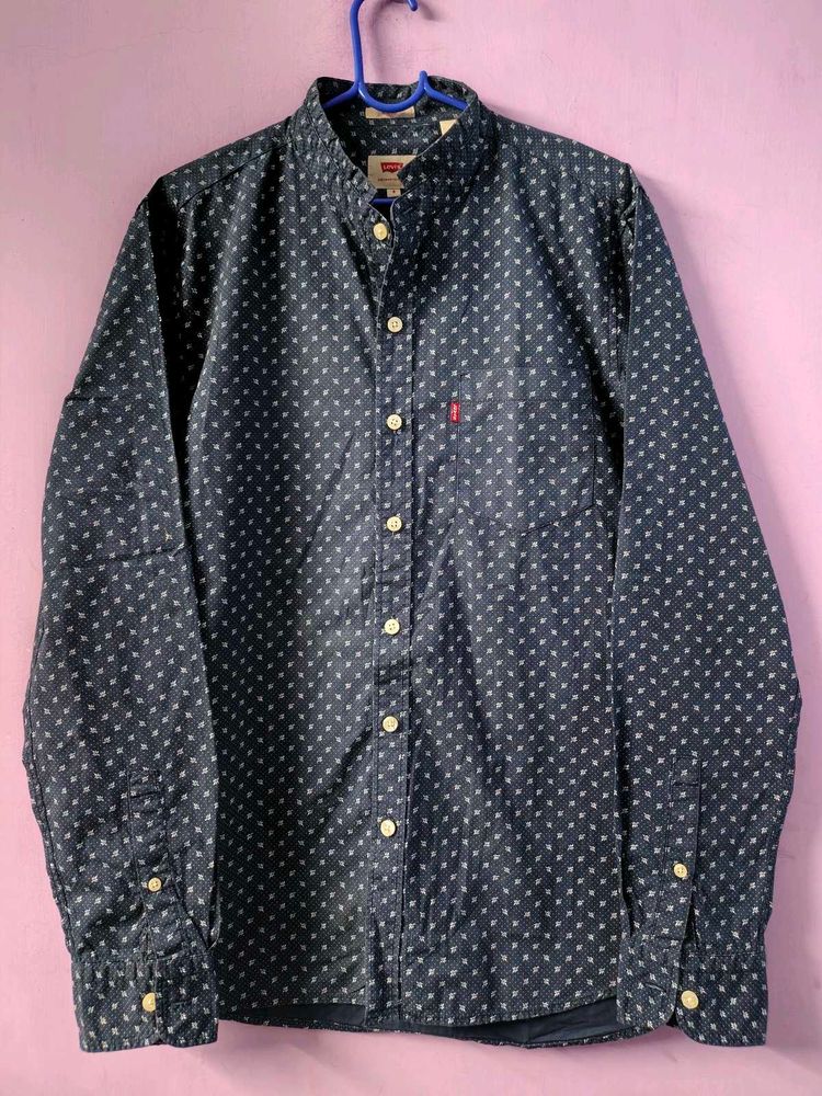 Levi's Men's Blue Printed Shirt