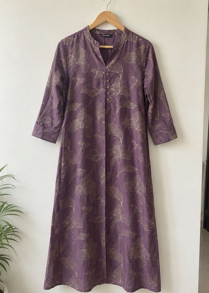 Purple Floral Kurta