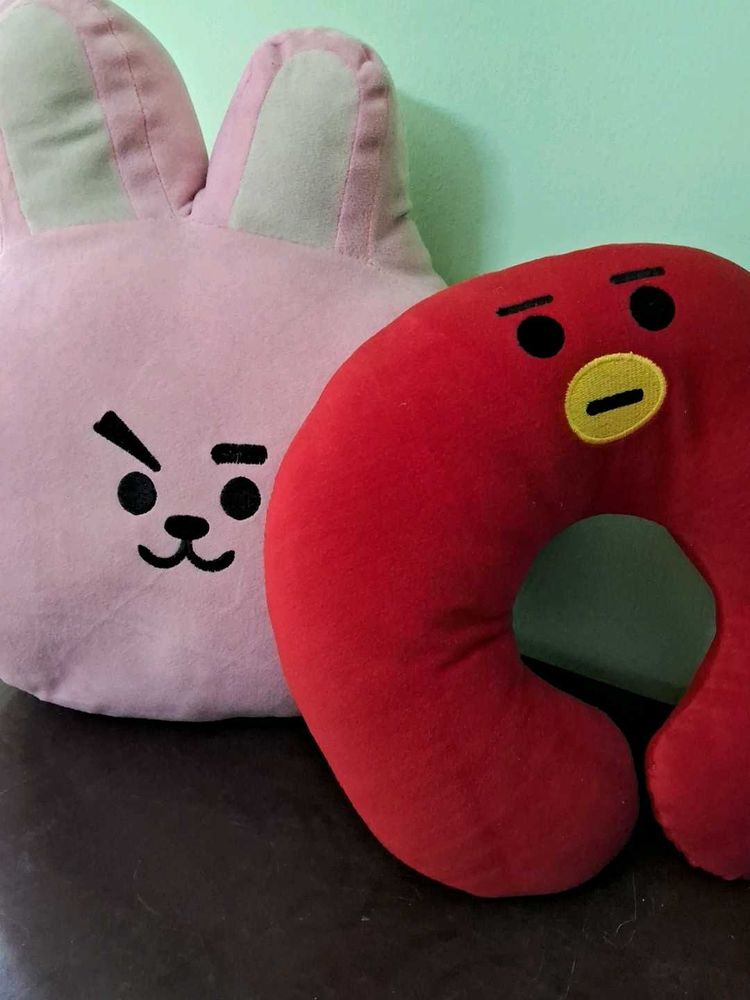 BT21 Cooky Cushion and tata neck Pillow
