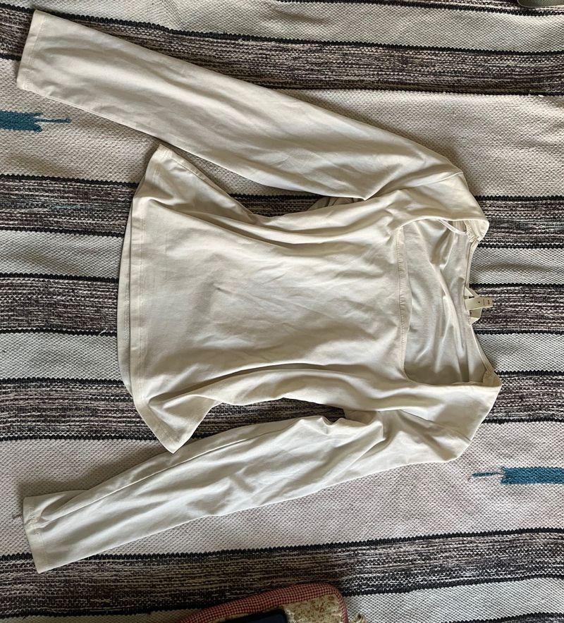 White Long Sleeve Top