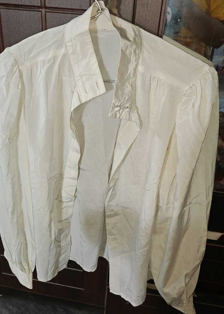 white satin shirt