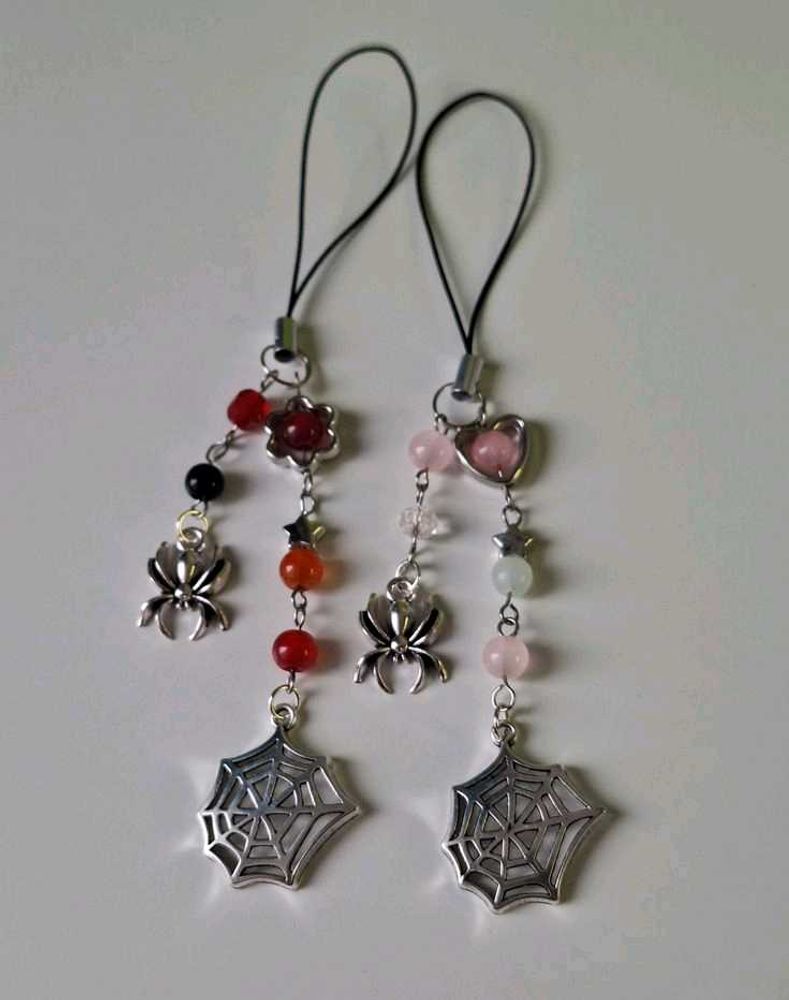 Gothic Spiderweb Charms Set