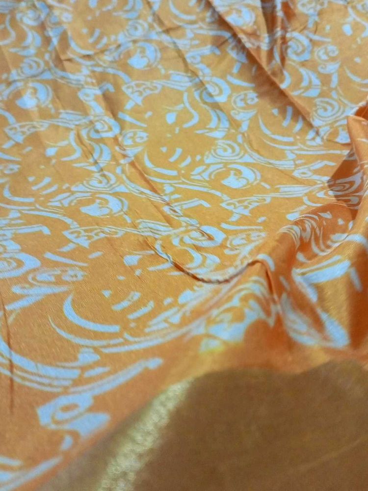 Orange Blouse Piece Material