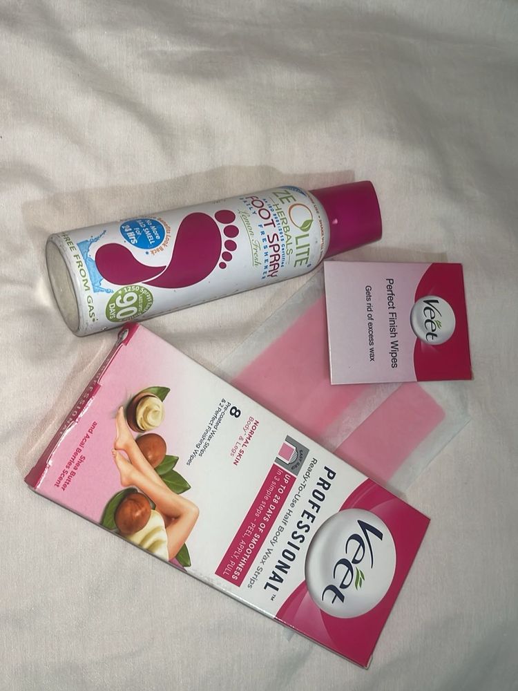 Veet Hair Wax And Zeolite Foot Spray