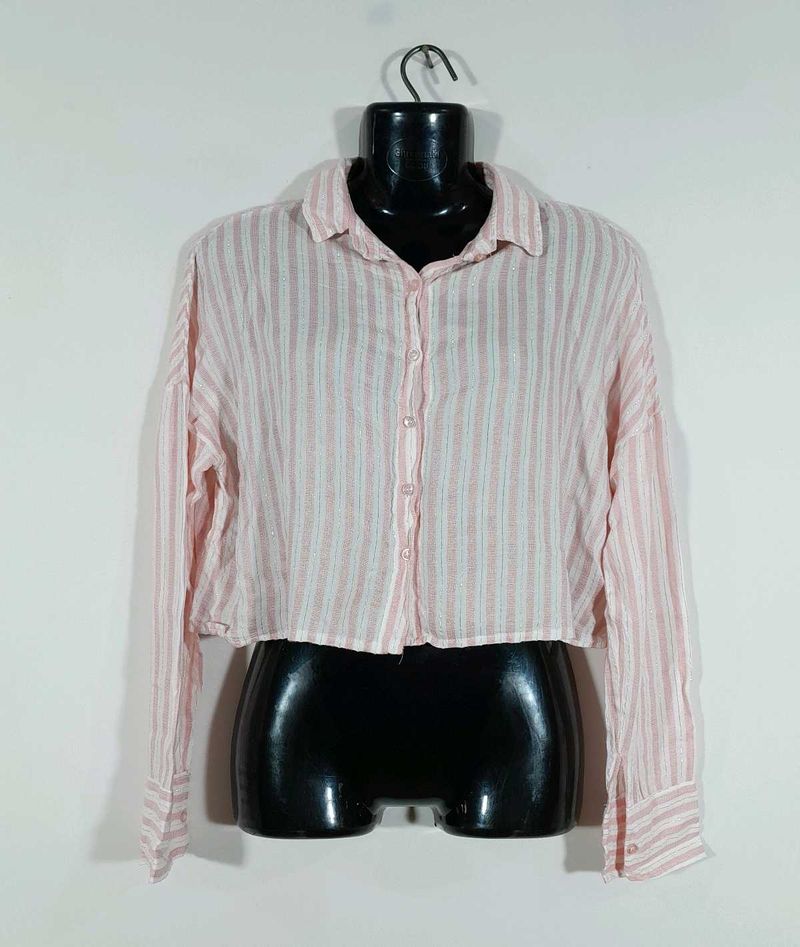 Multi Color Striped Crop Top Women's