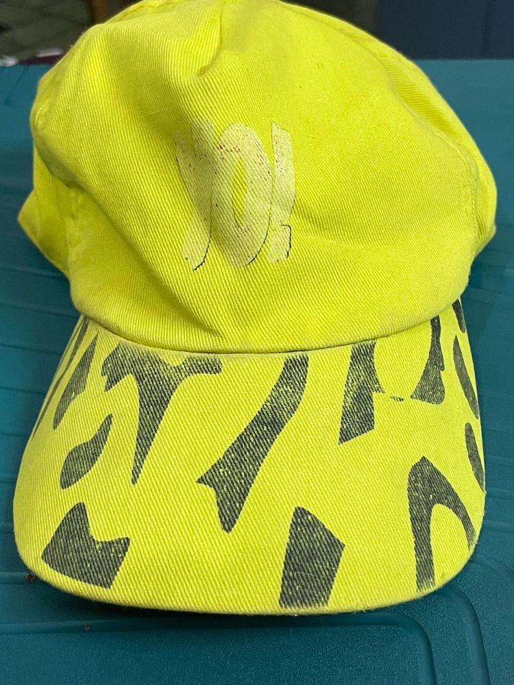 Neon Yellow Baseball Cap for 7-12 years kid