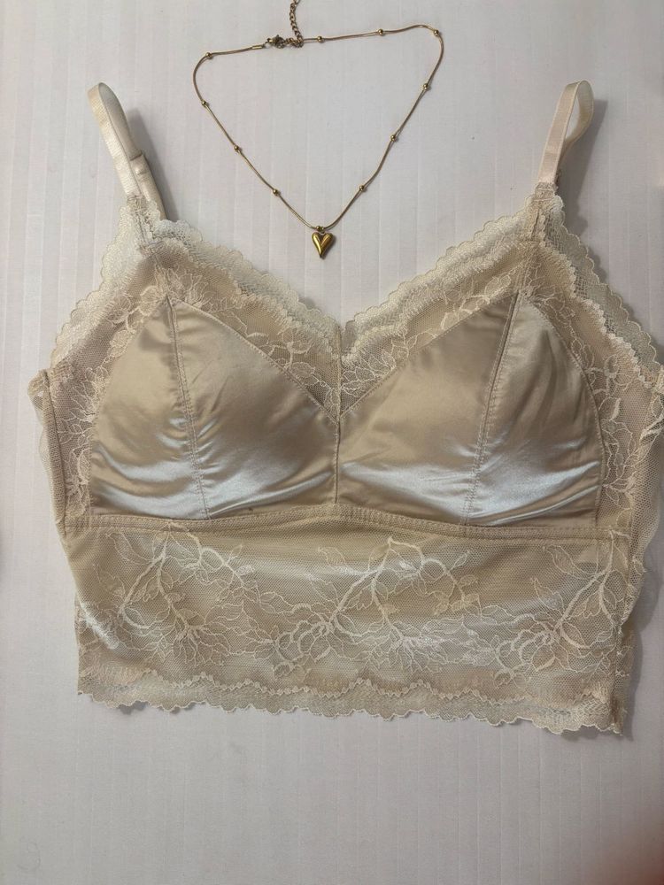Beige lace bralette