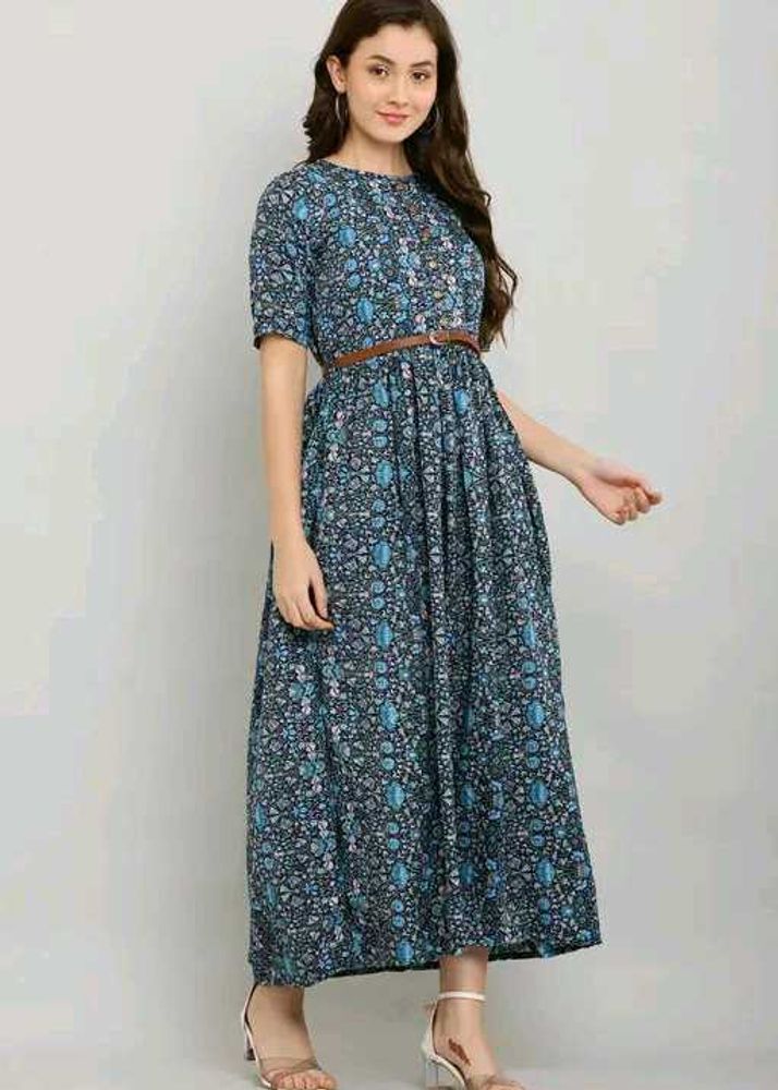 Chic Floral Print Maxi Dress