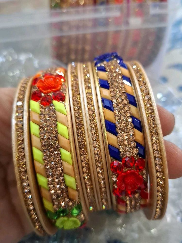 Lakh Designer Embellished Bangle Set