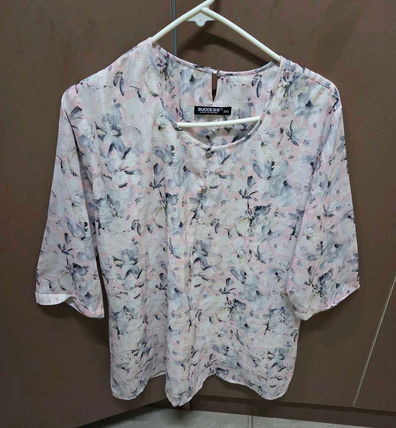 Pink western top XXL
