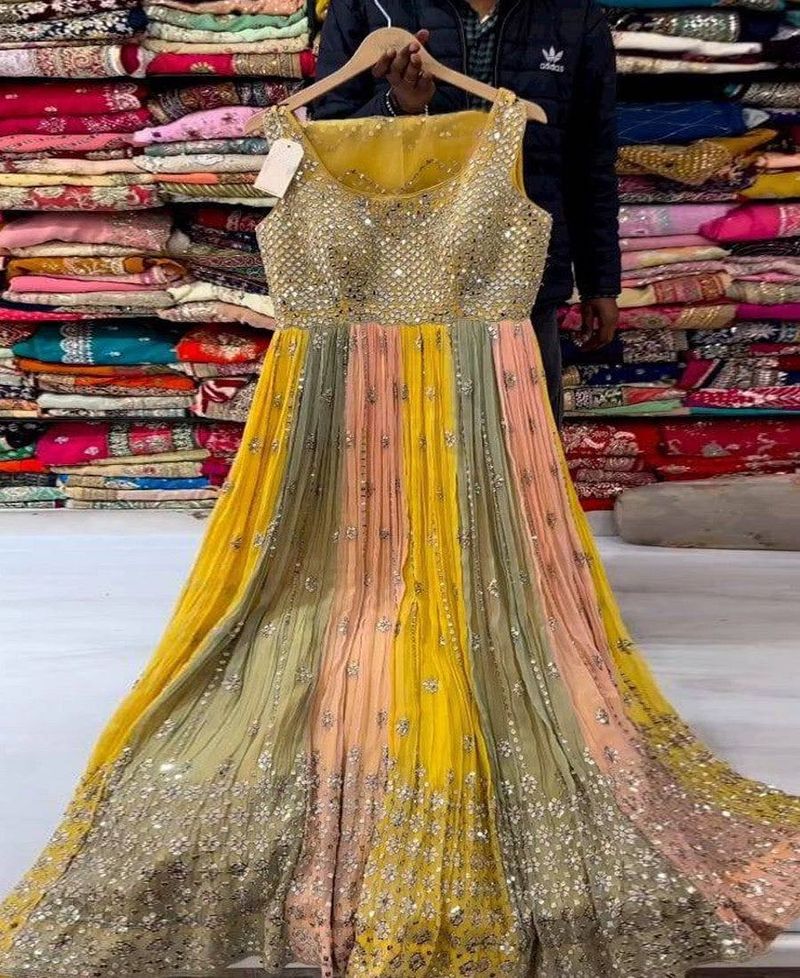 diwali offer !!Rainbow Sequin Gown grab soon