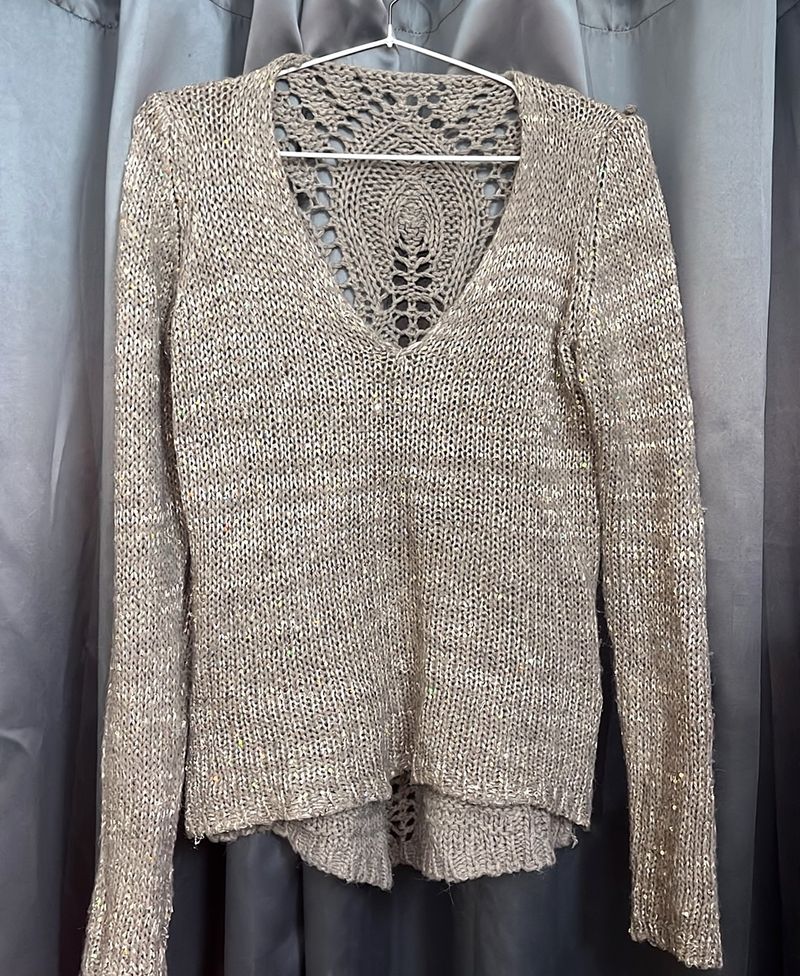 Beige Glitter Sweater