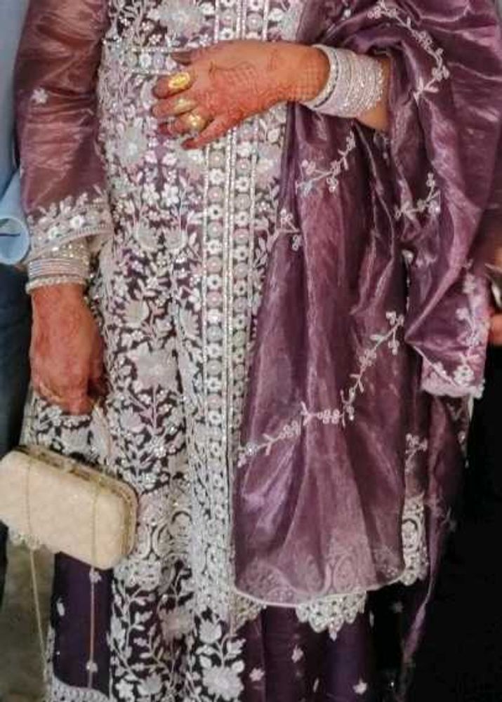 Elegant Embroidered Purple Kurta Set with Dupatta