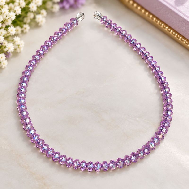 Elegant Beaded Purple Necklace